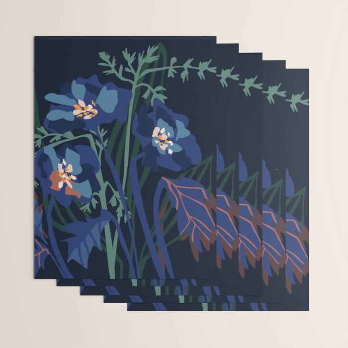 Wild flowers â modern floral illustration Wrapping Paper Gallery Image 3