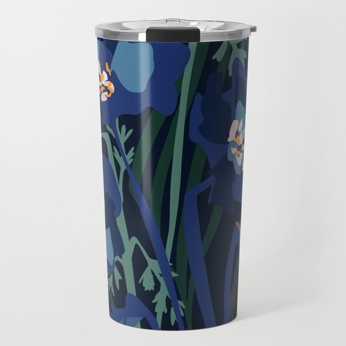 Wild flowers â modern floral illustration Travel Mug Gallery Image 1