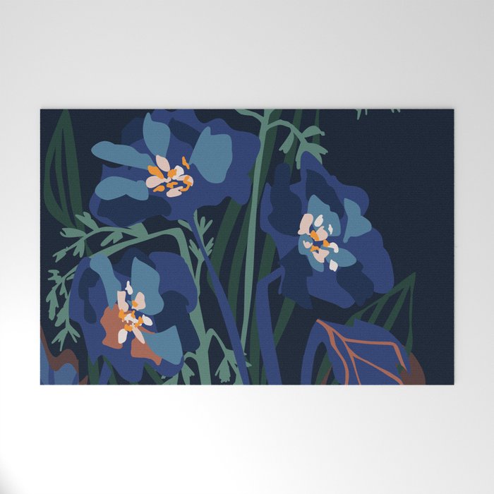 Wild flowers â modern floral illustration Welcome Mat Gallery Image 1