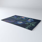 Wild flowers â modern floral illustration Rug Gallery Image 3