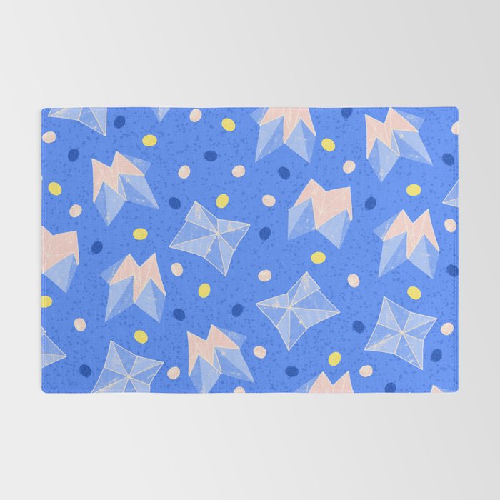 Origami Fortune Teller in Sky Blue & Peach Rug Gallery Image 2