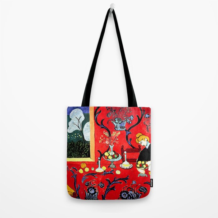 Matisse - The Dessert, Harmony in Red, 1908 Artwork Tote Bag Gallery Image 2