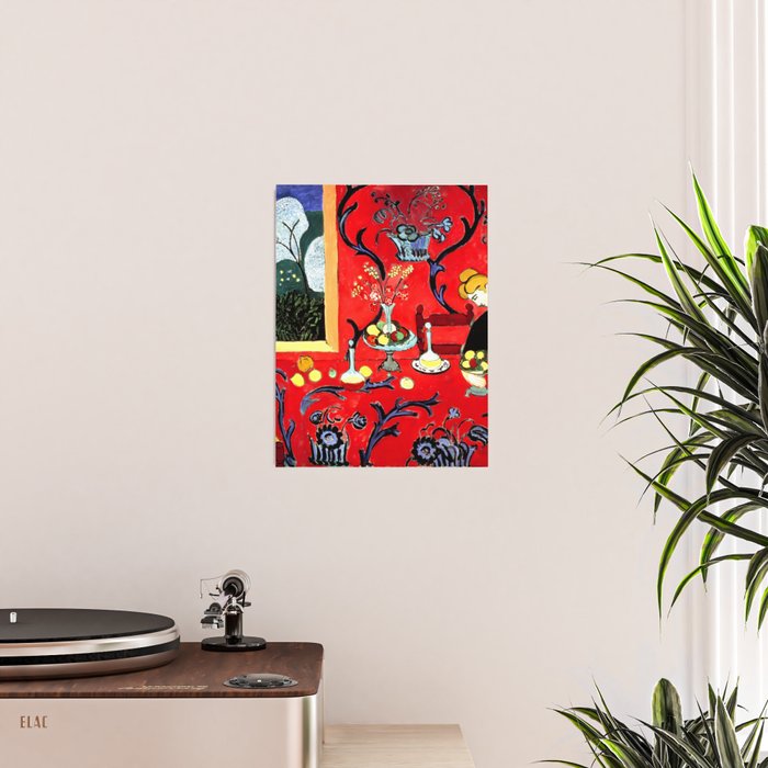 Matisse - The Dessert, Harmony in Red, 1908 Artwork Poster Gallery Image 2