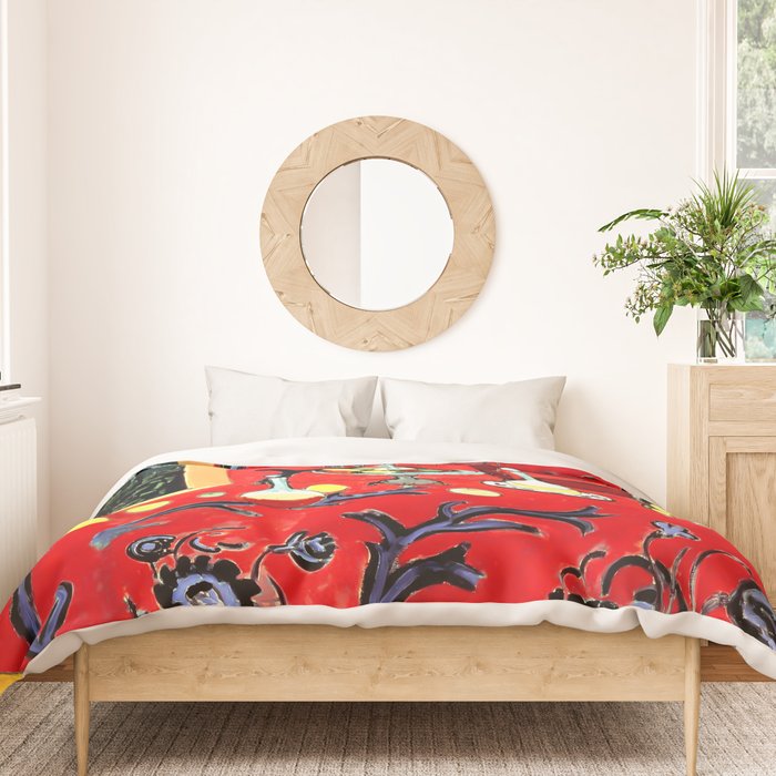 Matisse - The Dessert, Harmony in Red, 1908 Artwork Duvet Cover Gallery Image 3