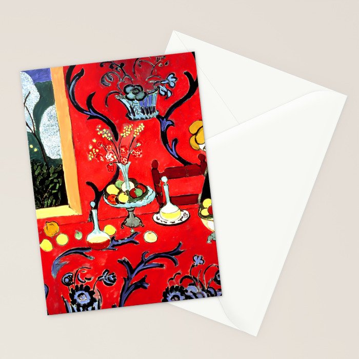 Matisse - The Dessert, Harmony in Red, 1908 Artwork Stationery Card Gallery Image 2