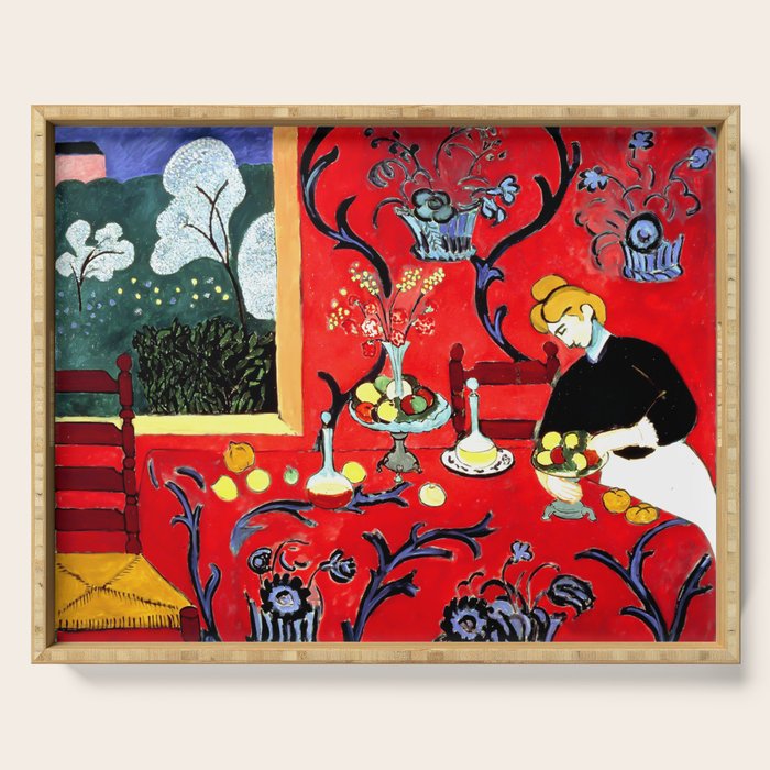 Matisse - The Dessert, Harmony in Red, 1908 Artwork Serving Tray Gallery Image 1