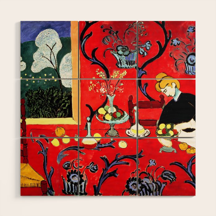 Matisse - The Dessert, Harmony in Red, 1908 Artwork Wood Wall Art Gallery Image 1