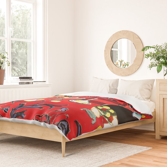 Matisse - The Dessert, Harmony in Red, 1908 Artwork Duvet Cover Gallery Image 2