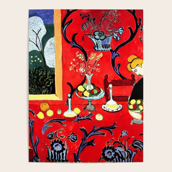 Matisse - The Dessert, Harmony in Red, 1908 Artwork Poster Gallery Image 4