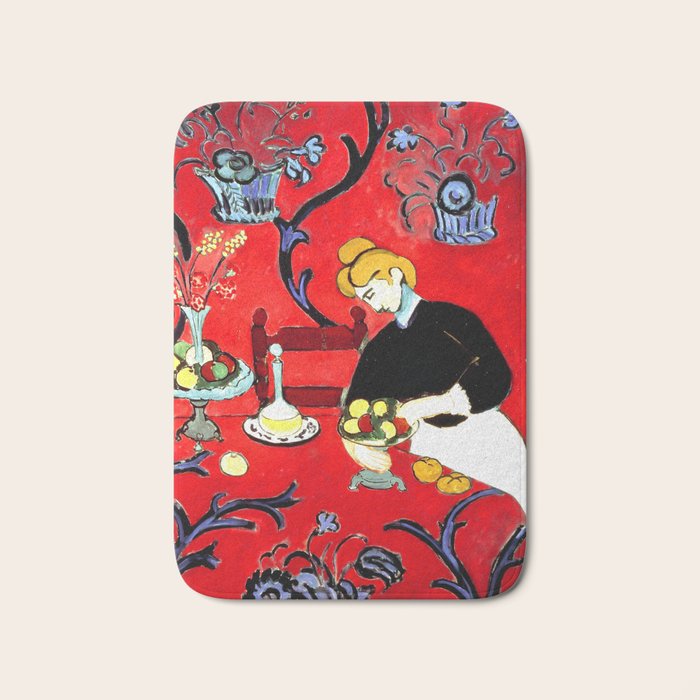 Matisse - The Dessert, Harmony in Red, 1908 Artwork Bath Mat Gallery Image 1