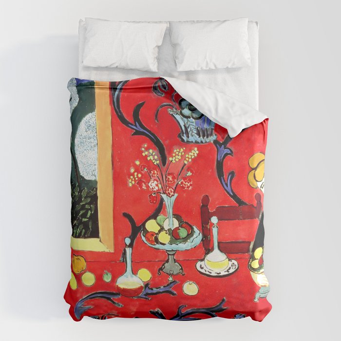 Matisse - The Dessert, Harmony in Red, 1908 Artwork Duvet Cover Gallery Image 1