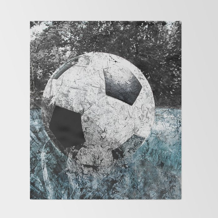 Modern soccer version 1 Throw Blanket Gallery Image 2