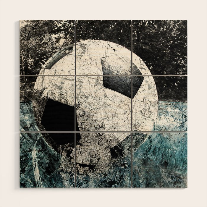 Modern soccer version 1 Wood Wall Art Gallery Image 1