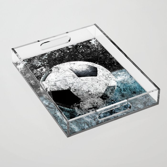 Modern soccer version 1 Acrylic Tray Gallery Image 1