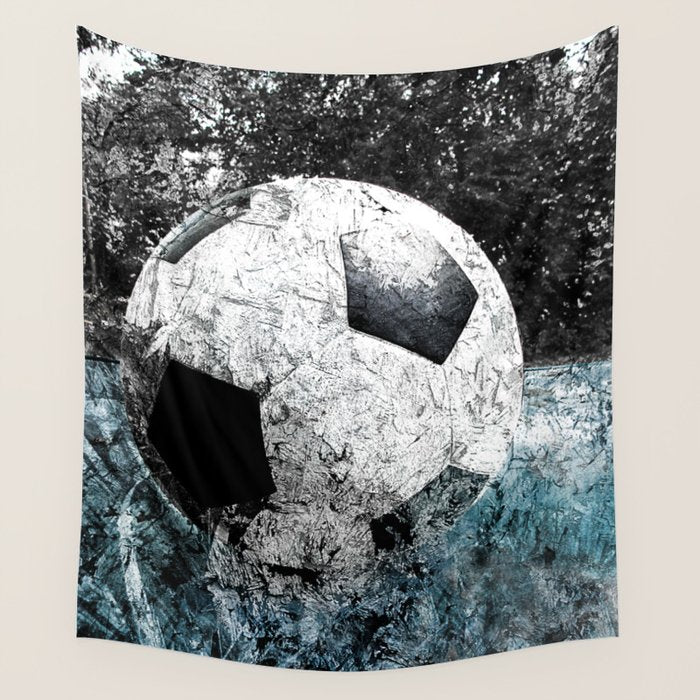 Modern soccer version 1 Wall Tapestry Gallery Image 1