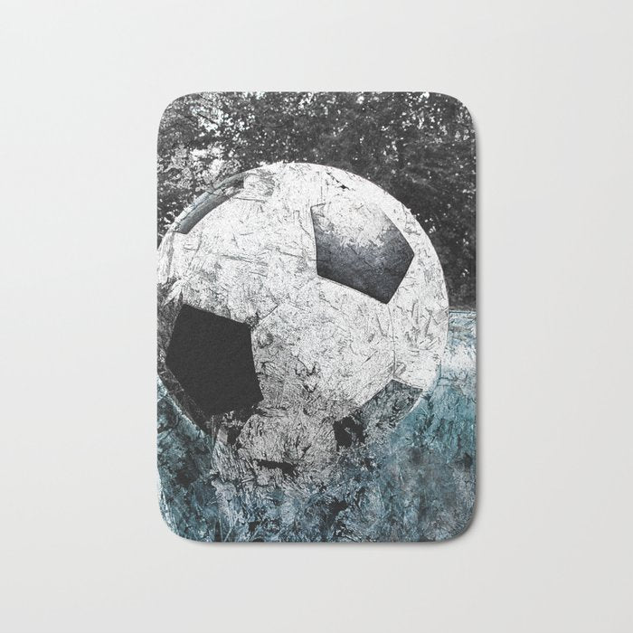 Modern soccer version 1 Bath Mat Gallery Image 1