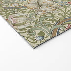 William Morris Golden Lily Minor Green Gold Vintage Pattern  Welcome Mat Gallery Image 2