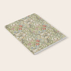 William Morris Golden Lily Minor Green Gold Vintage Pattern  Notebook Gallery Image 2