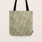 William Morris Golden Lily Minor Green Gold Vintage Pattern  Tote Bag Gallery Image 1