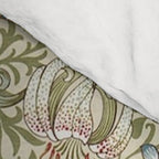 William Morris Golden Lily Minor Green Gold Vintage Pattern  Comforter Gallery Image 4