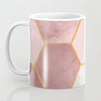 Pink and Gold Hexagon Quartz Coffee Mug Gallery Image 3