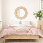 Pink and Gold Hexagon Quartz Duvet Cover Gallery Image 3