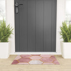 Pink and Gold Hexagon Quartz Welcome Mat Gallery Image 3