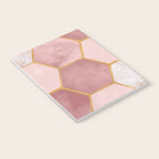 Pink and Gold Hexagon Quartz Notebook Gallery Image 3
