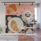 Coffee and Croissant Wall Mural Gallery Image 1