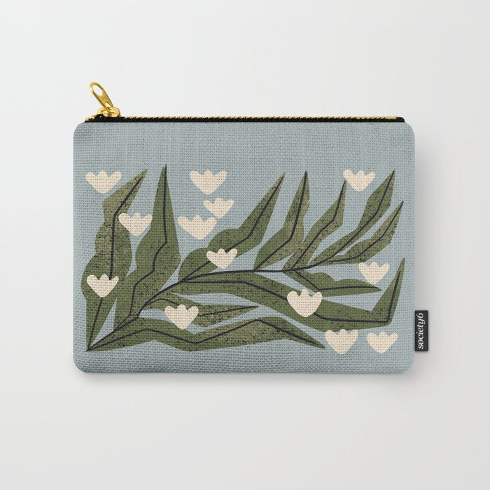 Reaching Tulips (Pale Blue) Carry All Pouch Gallery Image 1