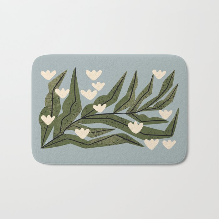 Reaching Tulips (Pale Blue) Bath Mat Gallery Image 1