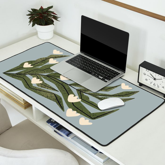 Reaching Tulips (Pale Blue) Desk Mat Gallery Image 2
