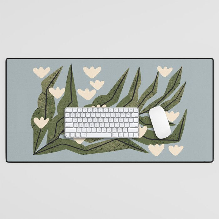Reaching Tulips (Pale Blue) Desk Mat Gallery Image 1