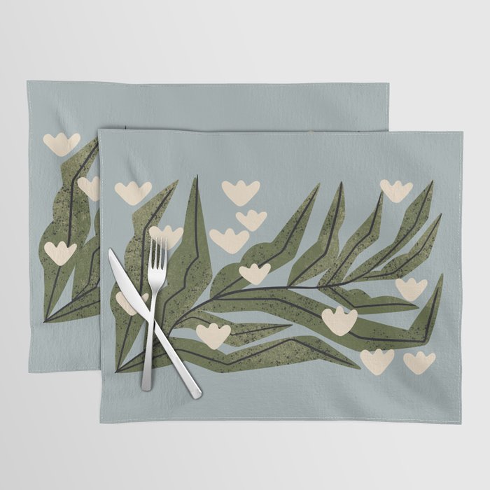 Reaching Tulips (Pale Blue) Placemat Gallery Image 1