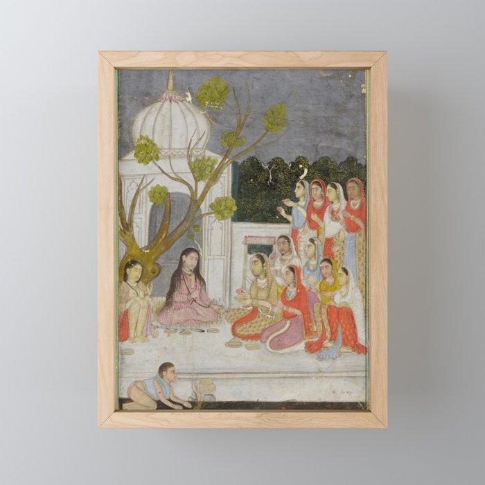 Fortune Teller Indian Painted Illustration Mini Art Print Gallery Image 1