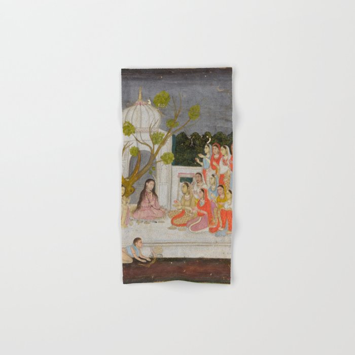 Fortune Teller Indian Painted Illustration Bath Towel Gallery Image 1