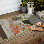 Fortune Teller Indian Painted Illustration Outdoor Rug Gallery Image 2