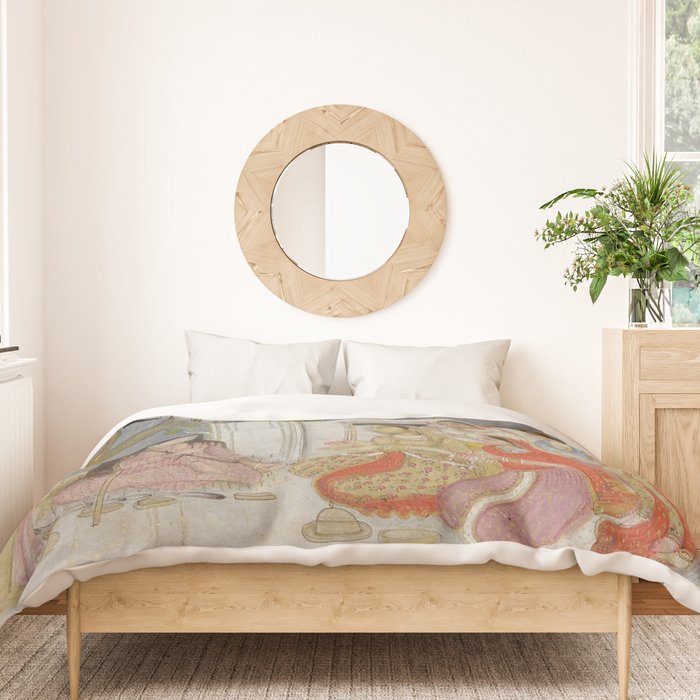 Fortune Teller Indian Painted Illustration Duvet Cover Gallery Image 3