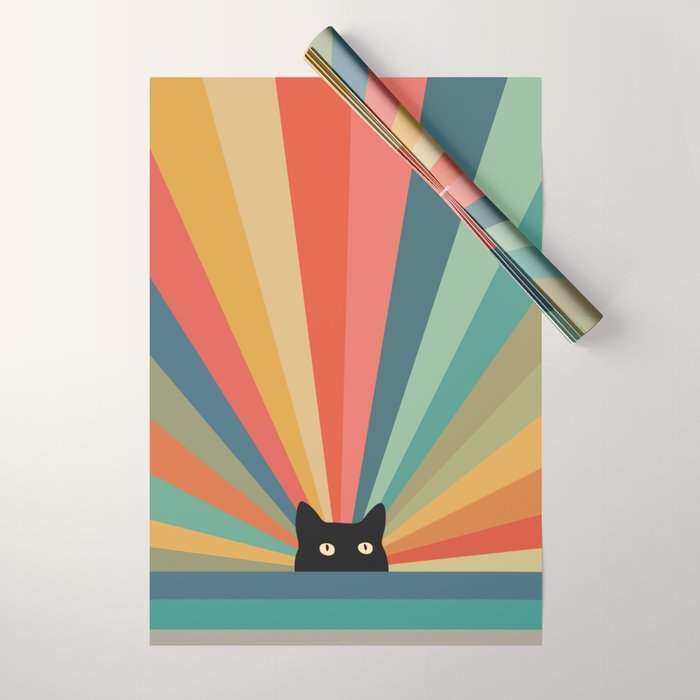 Cat Landscape 165C Wrapping Paper Gallery Image 1