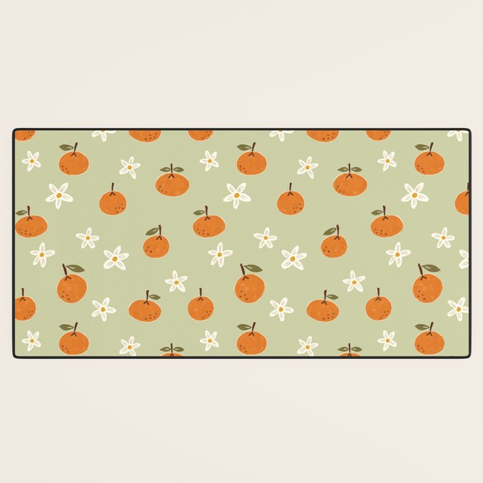 Little Orange Blossoms Desk Mat Gallery Image 3
