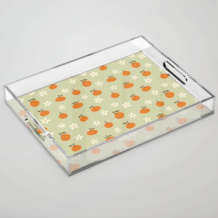 Little Orange Blossoms Acrylic Tray Gallery Image 1