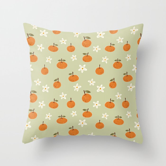Little Orange Blossoms Throw Pillow Gallery Image 6