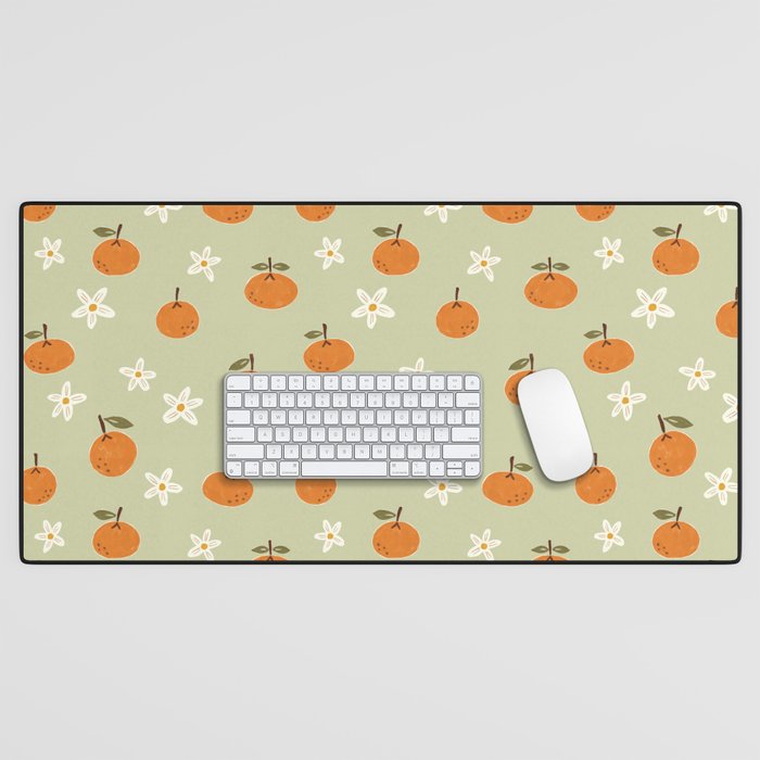 Little Orange Blossoms Desk Mat Gallery Image 1
