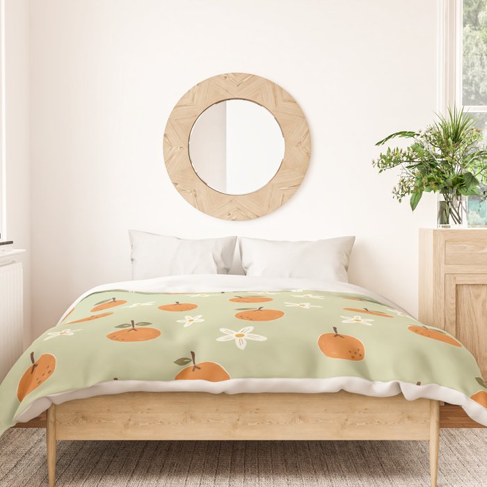 Little Orange Blossoms Duvet Cover Gallery Image 3