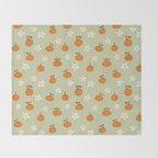 Little Orange Blossoms Throw Blanket Gallery Image 2