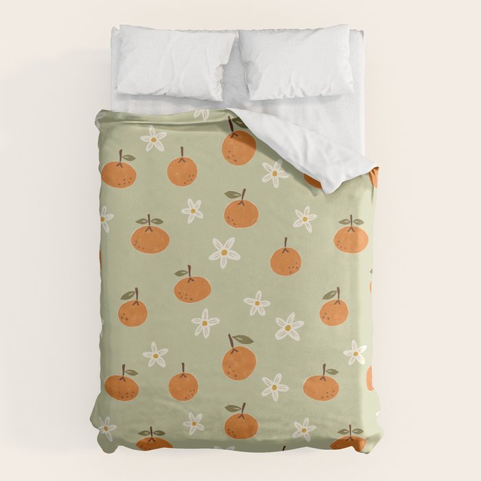 Little Orange Blossoms Duvet Cover Gallery Image 6