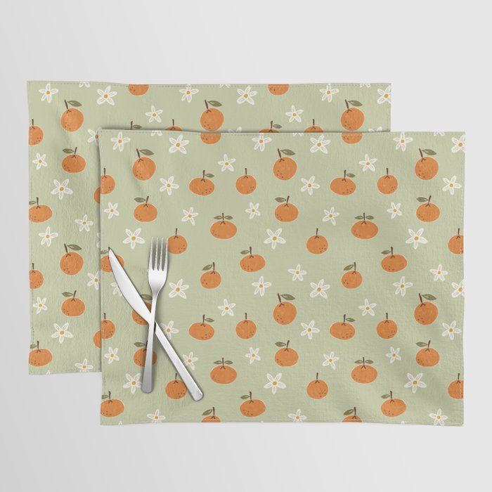 Little Orange Blossoms Placemat