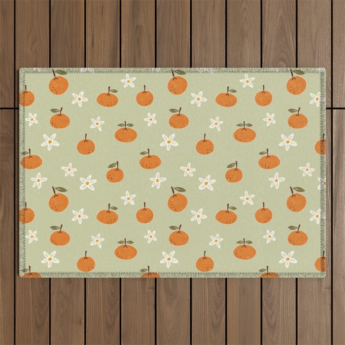 Little Orange Blossoms Outdoor Rug Gallery Image 1