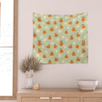 Little Orange Blossoms Wall Tapestry Gallery Image 2