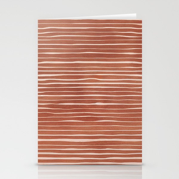 Nomad Terracotta Stripes Stationery Card Gallery Image 2